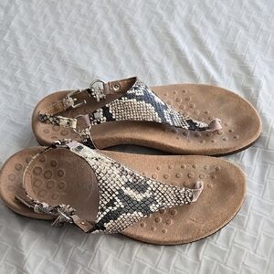 Vionic Kirra Snakeskin Pattern Sandals Summer Shoes